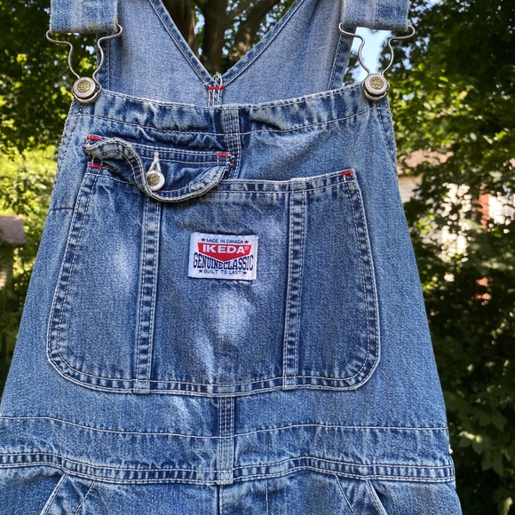 Vintage IKEDA Denim Overalls Made In Canada Genuine Classic Overalls Mild  Wash